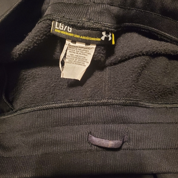 Under Armour Storm Sweatpants Size L Black Fleece - Picture 7 of 7